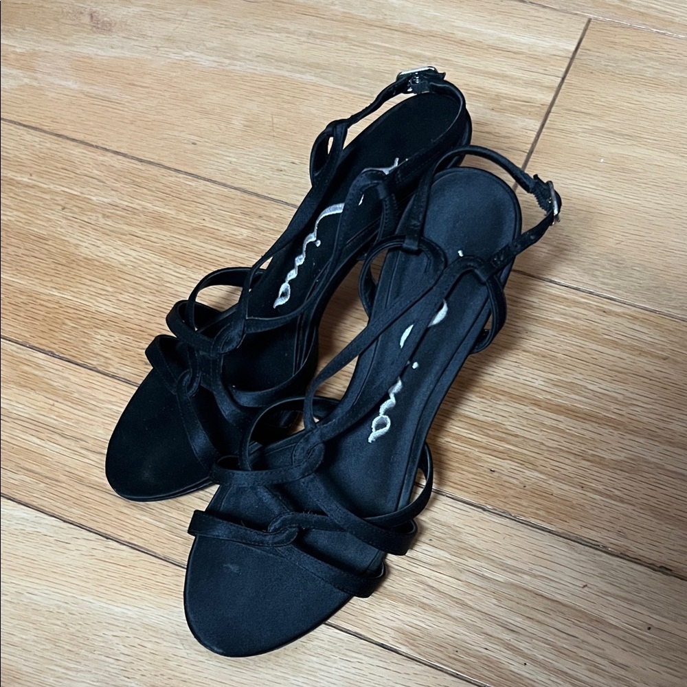 Nina Black Strappy Heels